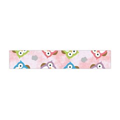 Owl Bird Cute Pattern Background Flano Scarf (mini) by HermanTelo