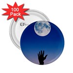 Moon Sky Blue Hand Arm Night 2.25  Buttons (100 pack)  Front