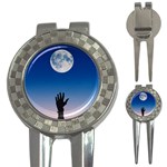 Moon Sky Blue Hand Arm Night 3-in-1 Golf Divots Front