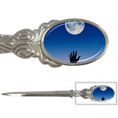 Moon Sky Blue Hand Arm Night Letter Opener by HermanTelo