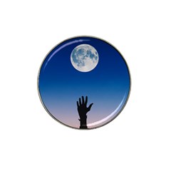 Moon Sky Blue Hand Arm Night Hat Clip Ball Marker (4 Pack) by HermanTelo