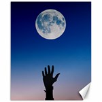 Moon Sky Blue Hand Arm Night Canvas 16  x 20  15.75 x19.29  Canvas - 1