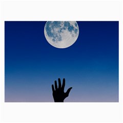 Moon Sky Blue Hand Arm Night Large Glasses Cloth