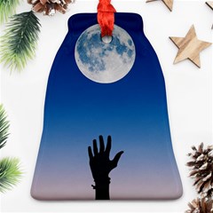 Moon Sky Blue Hand Arm Night Ornament (bell) by HermanTelo