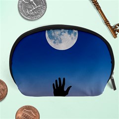 Moon Sky Blue Hand Arm Night Accessory Pouch (large) by HermanTelo