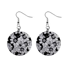 Mandala Calming Coloring Page Mini Button Earrings