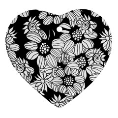 Mandala Calming Coloring Page Heart Ornament (two Sides) by HermanTelo