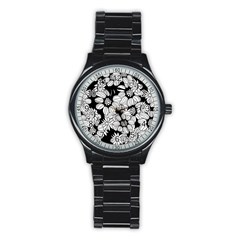 Mandala Calming Coloring Page Stainless Steel Round Watch