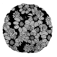 Mandala Calming Coloring Page Large 18  Premium Flano Round Cushions