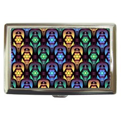 Pattern Background Bright Blue Cigarette Money Case