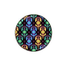 Pattern Background Bright Blue Hat Clip Ball Marker