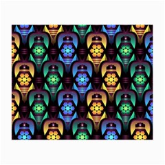 Pattern Background Bright Blue Small Glasses Cloth (2 Sides)