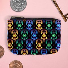 Pattern Background Bright Blue Mini Coin Purse