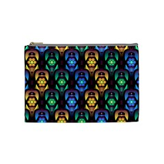 Pattern Background Bright Blue Cosmetic Bag (medium) by HermanTelo