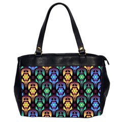 Pattern Background Bright Blue Oversize Office Handbag (2 Sides)