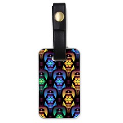 Pattern Background Bright Blue Luggage Tag (one Side) by HermanTelo