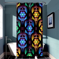 Pattern Background Bright Blue Shower Curtain 36  X 72  (stall) 