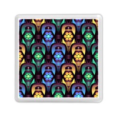 Pattern Background Bright Blue Memory Card Reader (square)