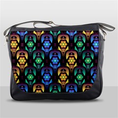 Pattern Background Bright Blue Messenger Bag