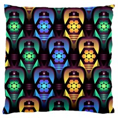 Pattern Background Bright Blue Large Cushion Case (one Side)