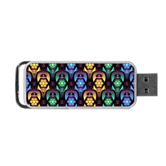 Pattern Background Bright Blue Portable Usb Flash (two Sides)