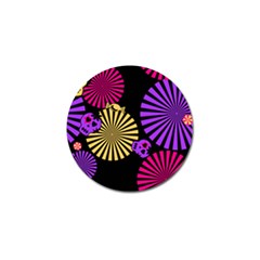 Seamless Halloween Day Dead Golf Ball Marker