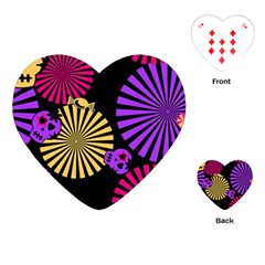 Seamless Halloween Day Dead Playing Cards (heart)