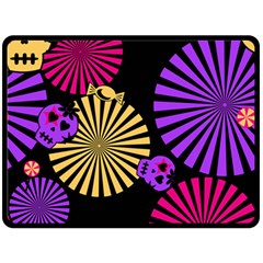 Seamless Halloween Day Dead Fleece Blanket (large) 