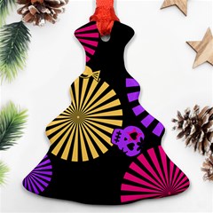 Seamless Halloween Day Dead Christmas Tree Ornament (two Sides)