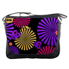 Seamless Halloween Day Dead Messenger Bag by HermanTelo