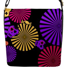 Seamless Halloween Day Dead Flap Closure Messenger Bag (s) by HermanTelo