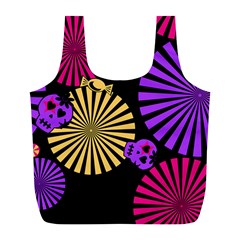 Seamless Halloween Day Dead Full Print Recycle Bag (l)