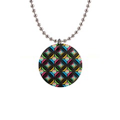 Pattern Pastels Background 1  Button Necklace