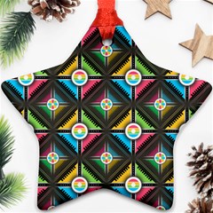 Pattern Pastels Background Star Ornament (two Sides)