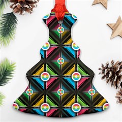 Pattern Pastels Background Ornament (christmas Tree) 