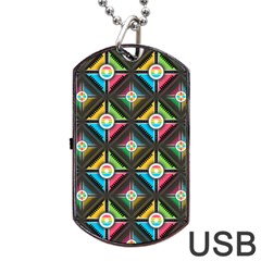 Pattern Pastels Background Dog Tag Usb Flash (two Sides) by HermanTelo