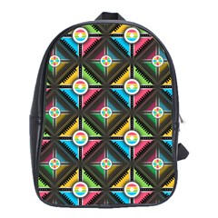 Pattern Pastels Background School Bag (xl)