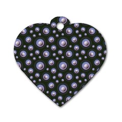 Seamless Pattern Background Circle Dog Tag Heart (two Sides)