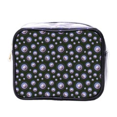 Seamless Pattern Background Circle Mini Toiletries Bag (one Side)