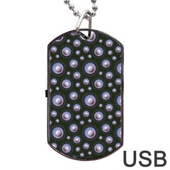 Seamless Pattern Background Circle Dog Tag Usb Flash (one Side)