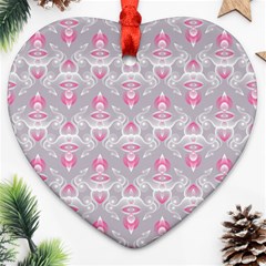 Seamless Pattern Background Heart Ornament (two Sides)