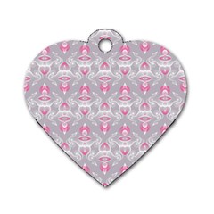 Seamless Pattern Background Dog Tag Heart (two Sides)