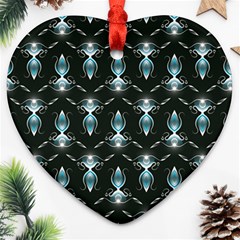 Seamless Pattern Background Black Ornament (Heart)