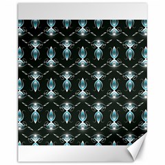 Seamless Pattern Background Black Canvas 11  x 14 