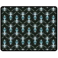 Seamless Pattern Background Black Fleece Blanket (Medium) 