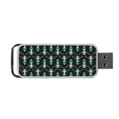 Seamless Pattern Background Black Portable USB Flash (One Side)