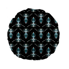 Seamless Pattern Background Black Standard 15  Premium Round Cushions