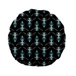 Seamless Pattern Background Black Standard 15  Premium Flano Round Cushions Front