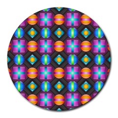 Squares Spheres Backgrounds Texture Round Mousepads by HermanTelo