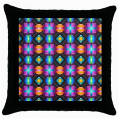 Squares Spheres Backgrounds Texture Throw Pillow Case (black) by HermanTelo